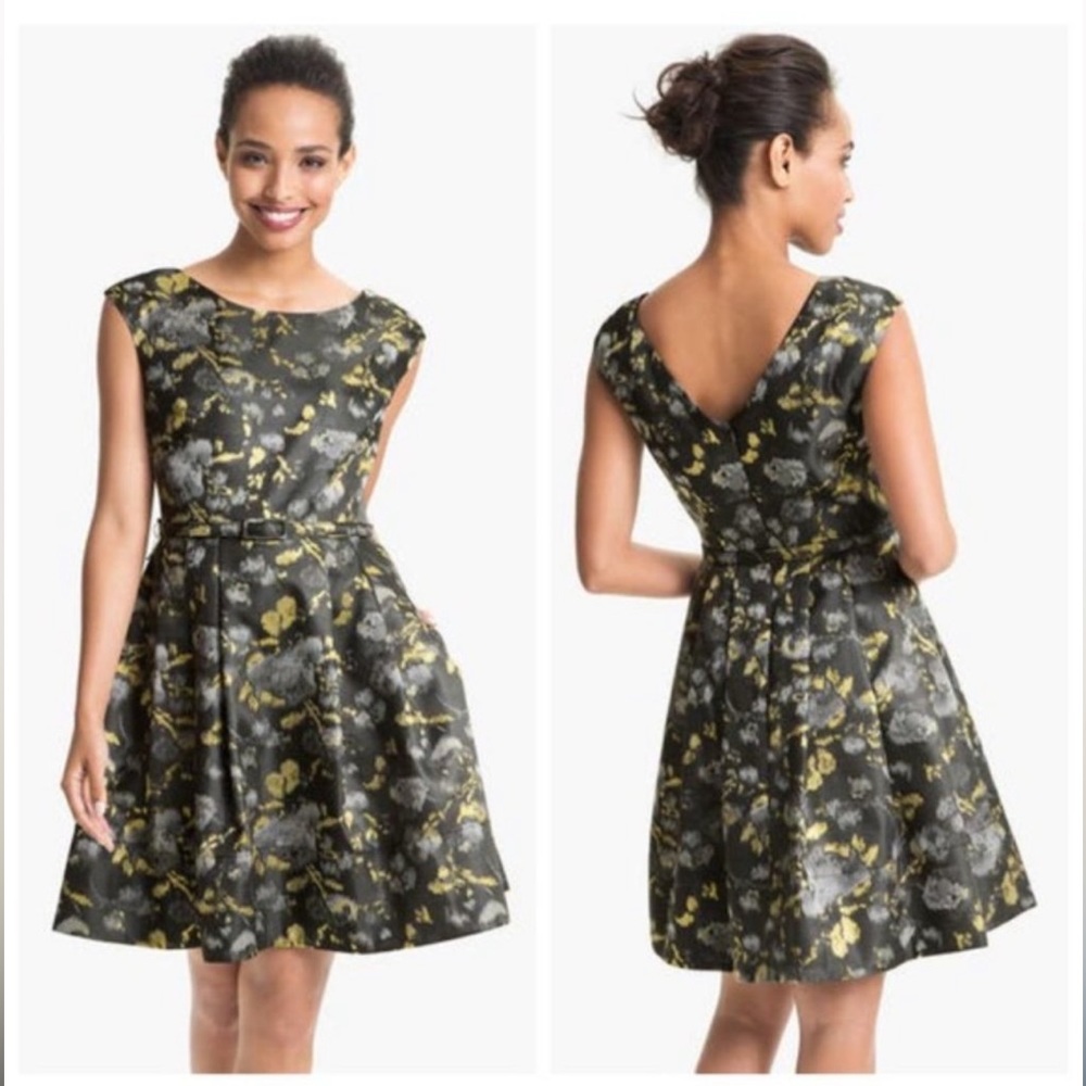 Eliza J | Metallic Jacquard Party Dress